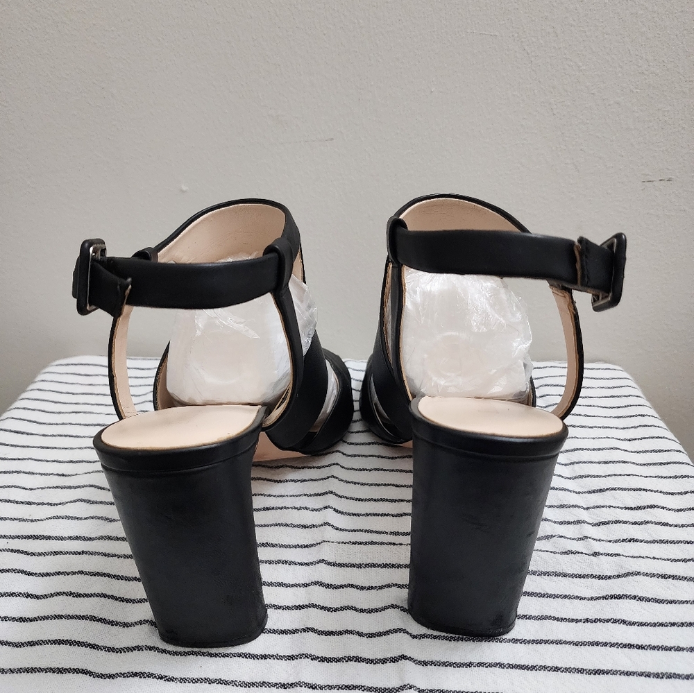 Enzo Angiolini Chic Black Open-Toe Heels - Picture 5 of 11